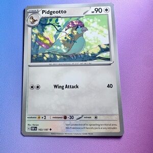 pidgeotto - 163/197 (uncommon) — pokemon: obsidian flames